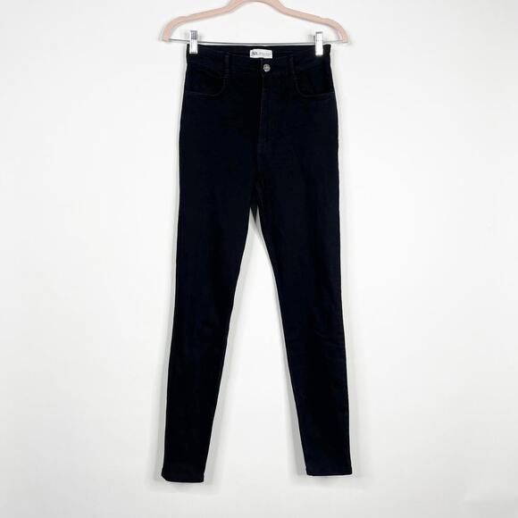 Zara Denim - 2/$30 ZARA Skinny Jeans 6 Black High Rise Pockets Zip-Fly #6161